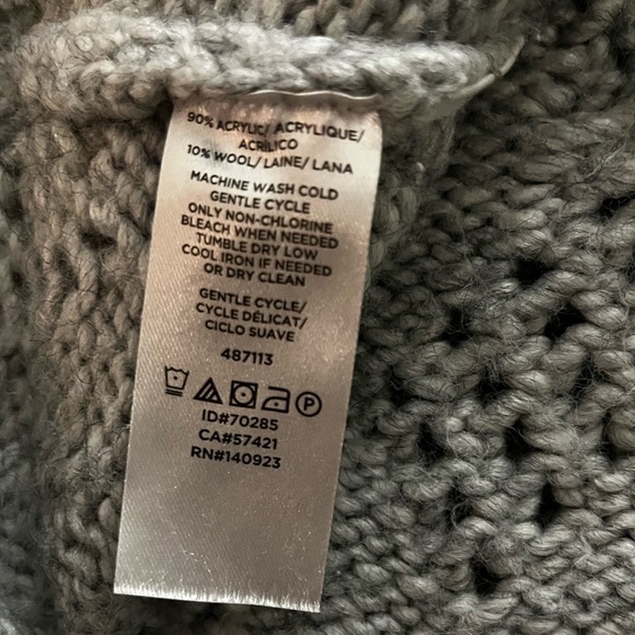 Loft Gray Knit Sweater, Womens Size Small, 10% Wool - Picture 4 of 8